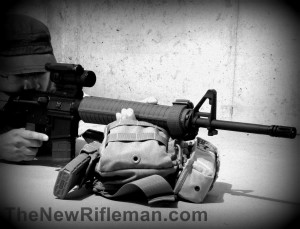 Using the range bag to steady the shot