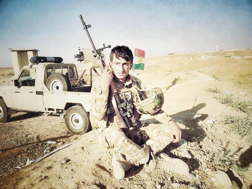 A Kurdish Soldier rests with a Dragunov