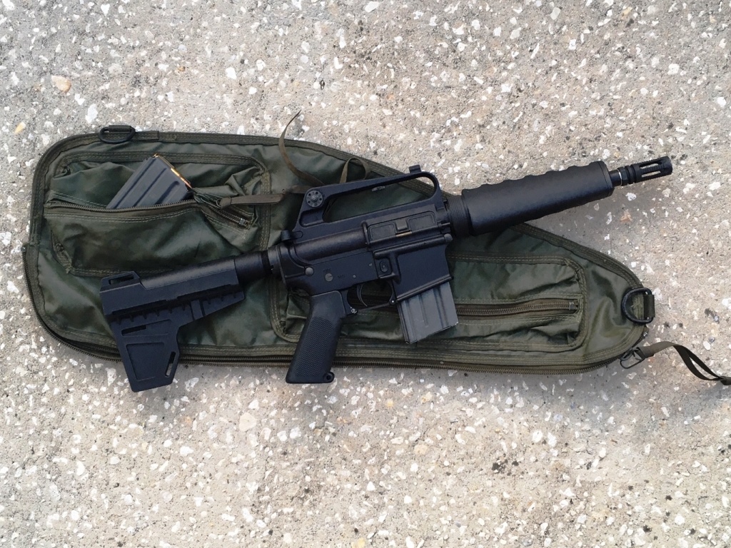Made for each other, the AR-k fits perfectly in a surplus retro M-60 spare barrel bag!