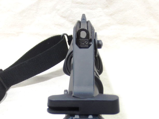 View over the top with the Glock rear sight as a front sight post