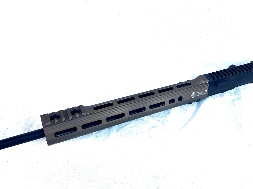 V2 has M-Lok slots all around, with a smooth transition from the upper receiver rail and a short section of rail at the front for a BUIS. If you want a BUIS, this is the smooth rail to get