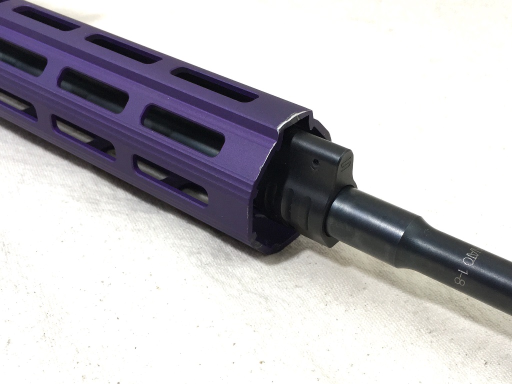 The shorter the better. When choosing a free floating handguard, choose one that will just cover the gas tube connection to the gas block. the longer the handguard gets, the more it will bend under pressure.