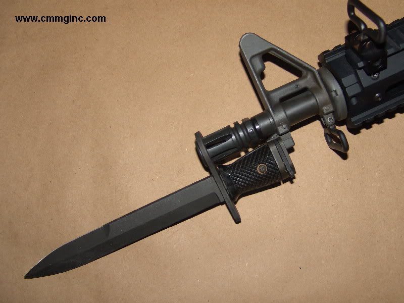 Here's an answer to a short barreled rifle: a cut down bayonet! Unfortunately this is not for sale on cmmgs website.